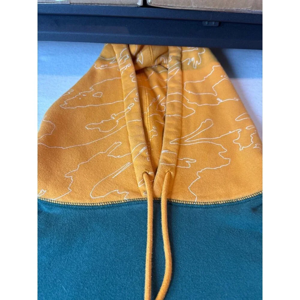 100 Thieves Green & Orange Hoodie‎ With Pocket And Drawstring
